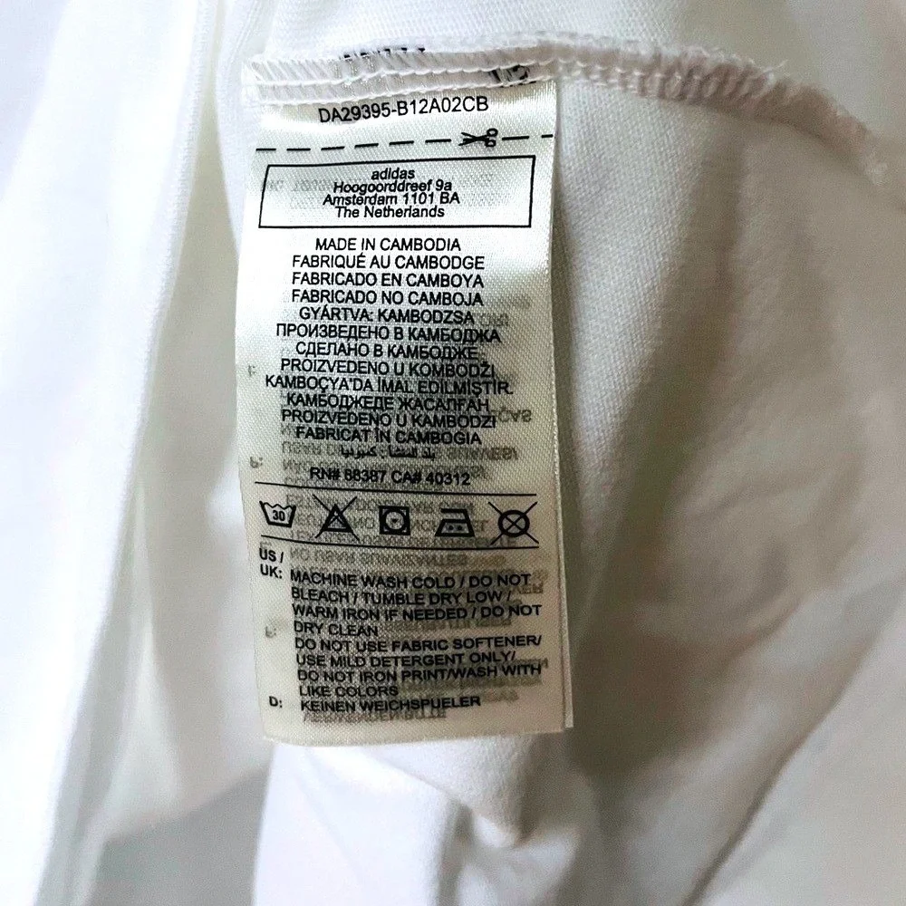 Adidas Pride Graphic Muscle Tank Top Unisex Small White Heavy Cotton Tee NWT